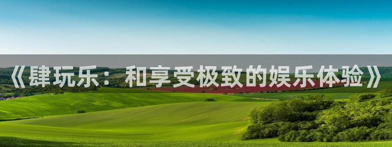 壹号平台娱乐：《肆玩乐：和享受极致的娱乐体验》